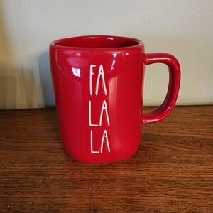 Rae Dunn Fa La La Red Mug